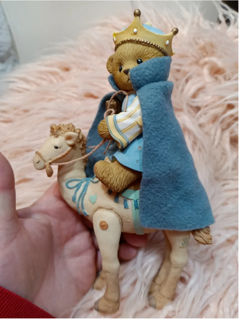 Cherished Teddies Wiseman on Camel The Crown Is Chipped On Bear Please See Photo